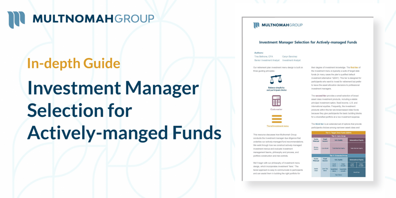 Investment Manager Selection for Actively-managed Funds