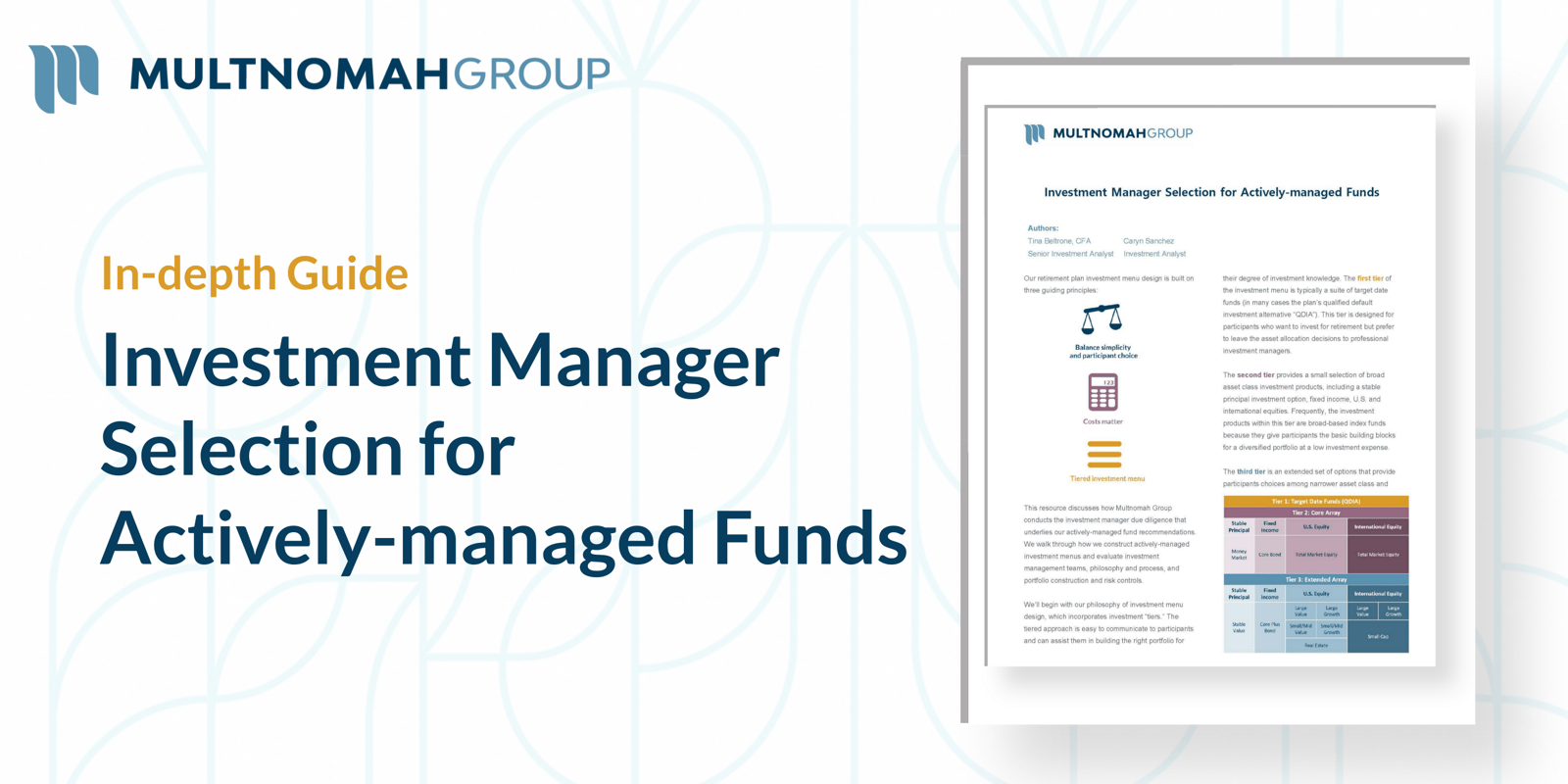 Conducting Investment Manager Due Diligence