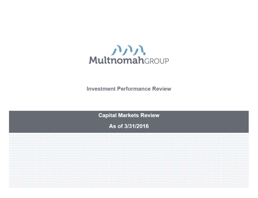 1st Quarter 2016 Market Update